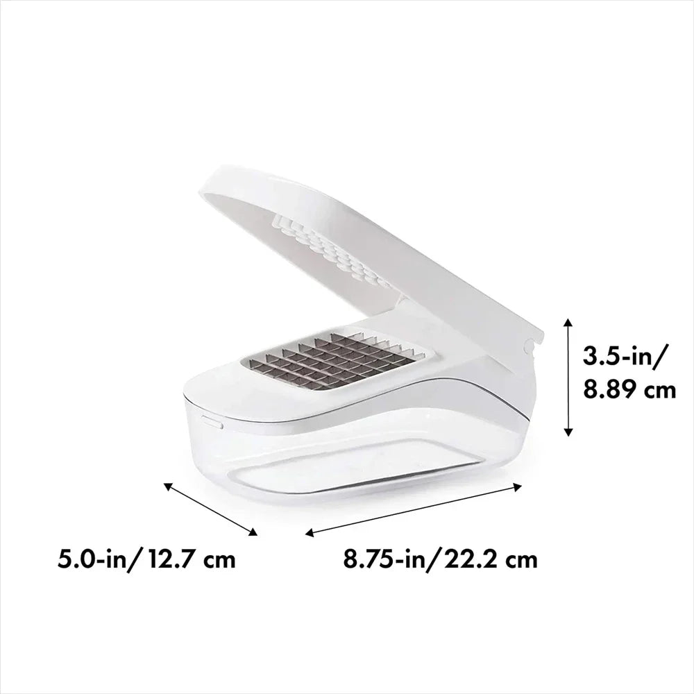 Vegetable Chopper with Storage Container Onion Fruit Dicer Chopper Easy Pour Opening Stainless Steel Blades Kitchen Accessories