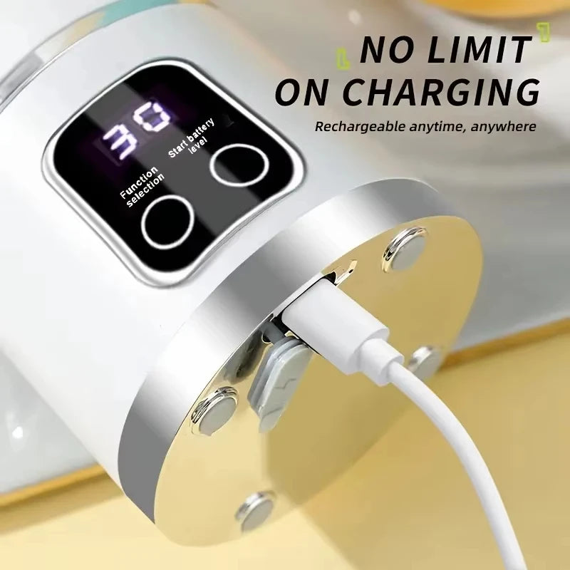 Portable juicer, handheld blender, USB charging juice maker, suitable for making smoothies, milkshakes, and fruit juices