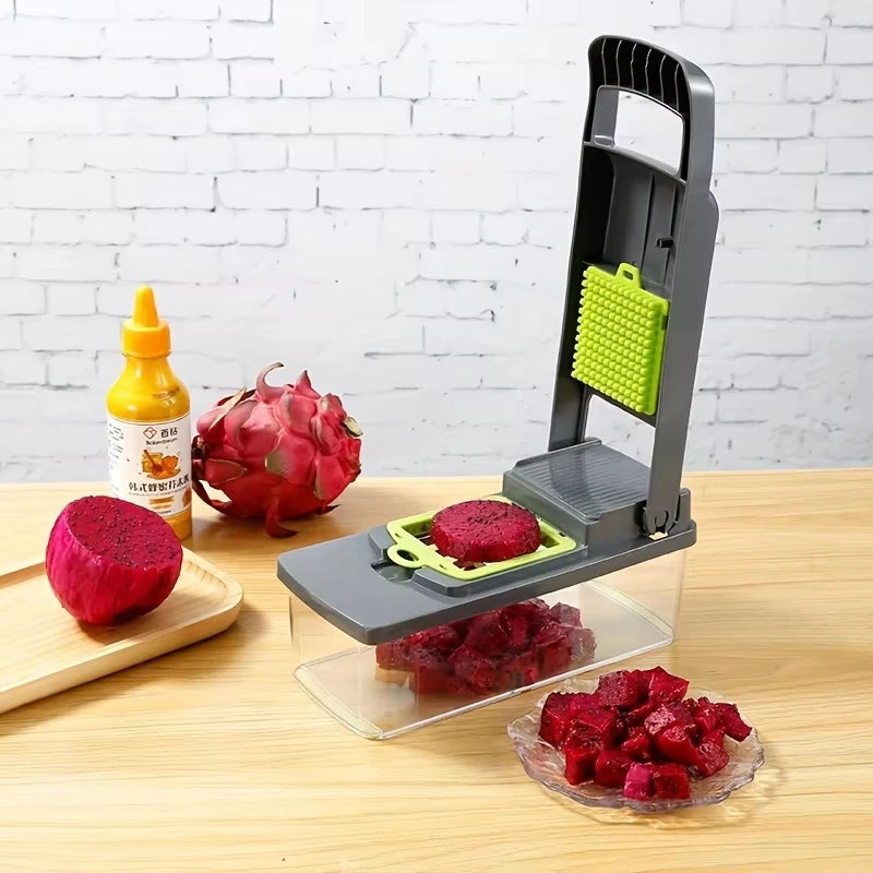 Vegetable chopper set, food processor with handle, onion and potato slicer, slicer, slicer, grater, kitchen fruit processor