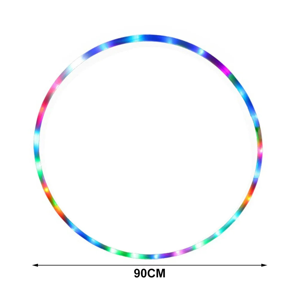 CrossFit Folding Exercise Circle Fitness Equipment LED Colour Fitness Circle Performing Arts Abdominal Weight Loss Light Fitness