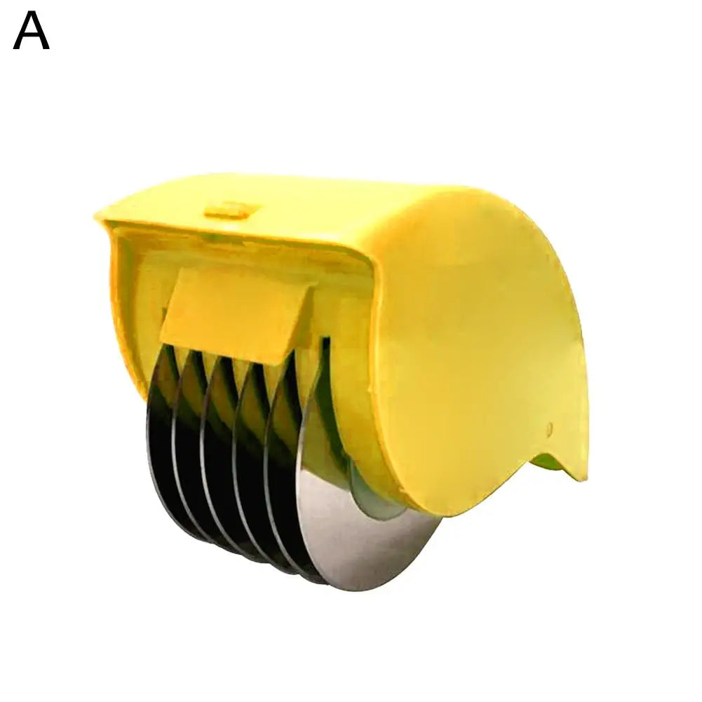 Vegetable Chopper Roller Manual Scallion Cutter with 6 Stainless Steel Blade Detachable Herb Roller Mincer Parsley Chopper Tools