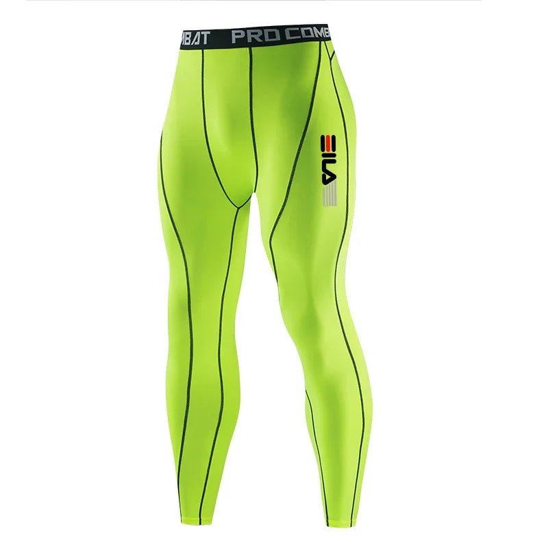 Men's fitness sports leggings, running sports pants, jogging fitness elastic leggings