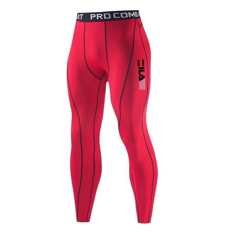 Men's fitness sports leggings, running sports pants, jogging fitness elastic leggings