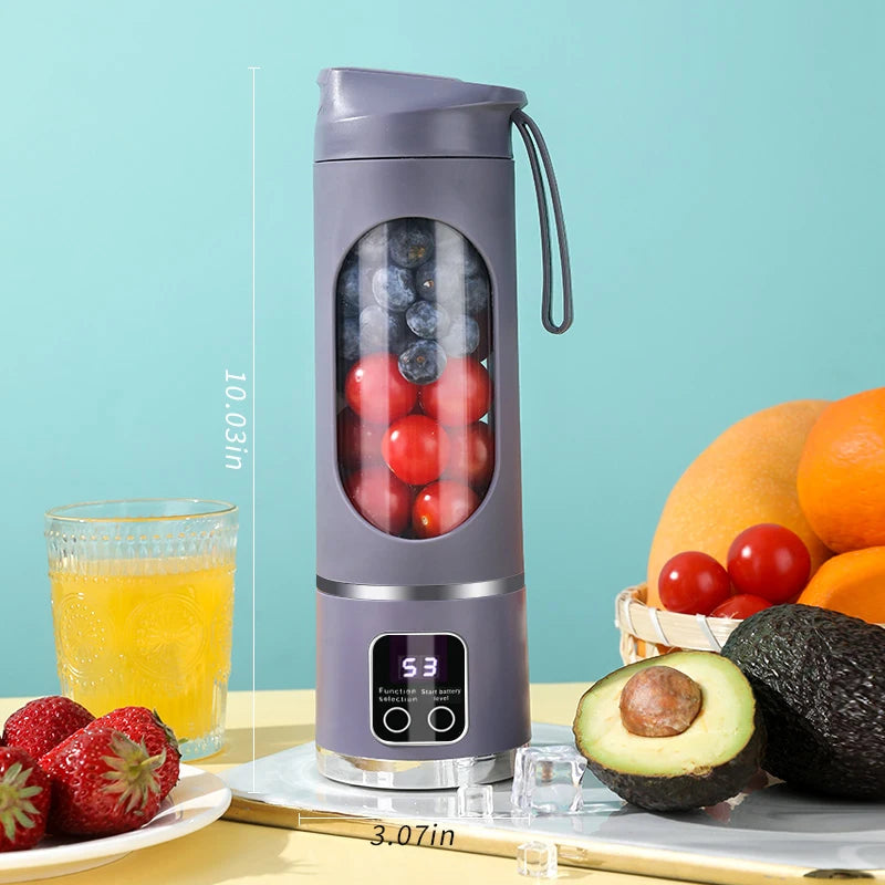 Portable blender cup electric USB juicer portable milkshake and fruit juicer 460ml 12 blade mini blender