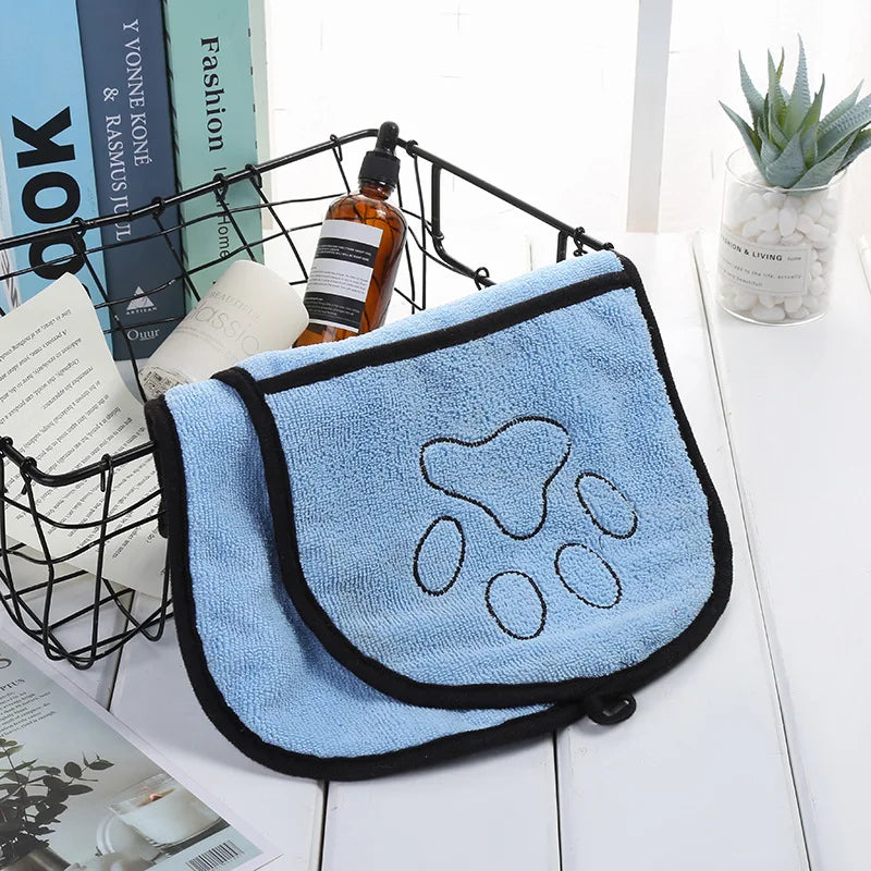 Pet Cleaning Washcloth Pet Accessories Quick Dry Dog Towel Bath Robe Soft Fiber Absorbent Cat Bath Towel Convenient, Home comfort