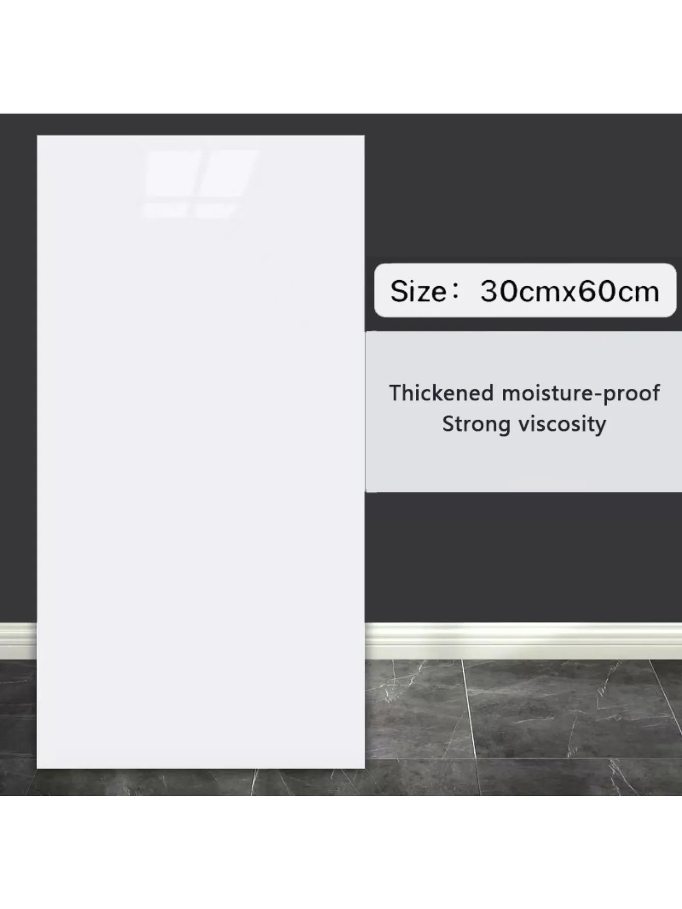 10Pcs Self-adhesive Marble modern floor  and wall Sticker . Waterproof 30cmx60cm Tiles Floor Stickers PVC Tile  Kitchen Bathroom Wall Sticker