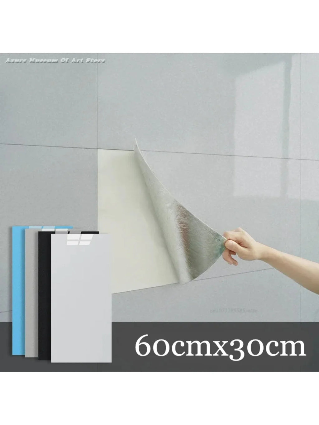 10Pcs Self-adhesive Marble modern floor  and wall Sticker . Waterproof 30cmx60cm Tiles Floor Stickers PVC Tile  Kitchen Bathroom Wall Sticker