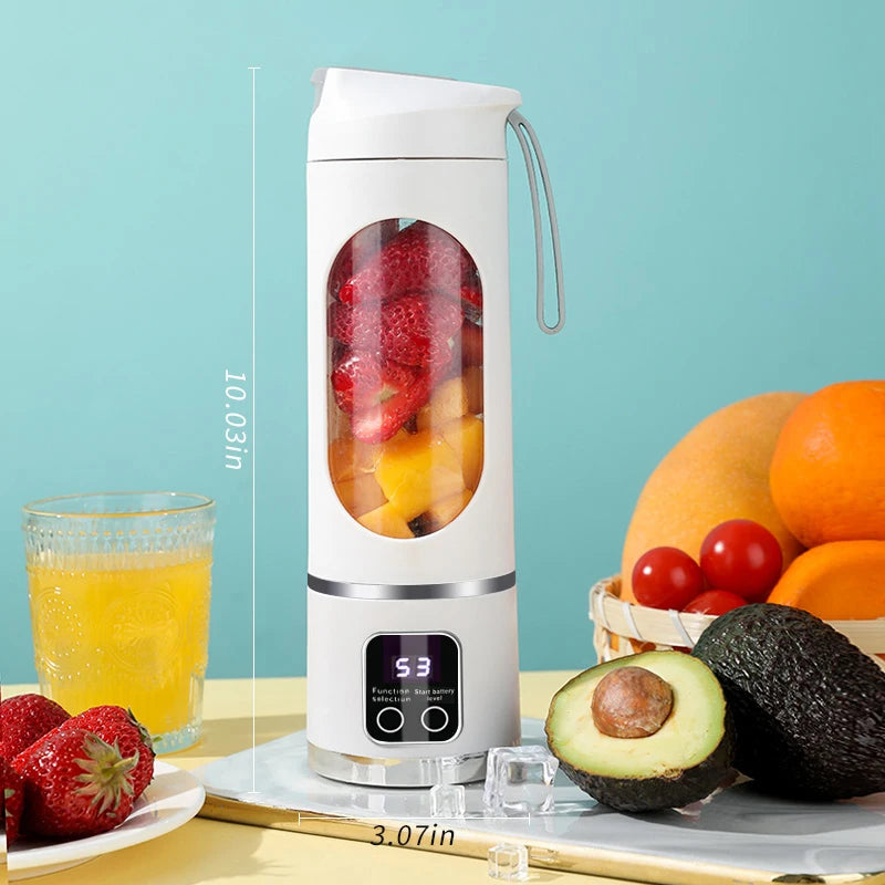 Portable blender cup electric USB juicer portable milkshake and fruit juicer 460ml 12 blade mini blender