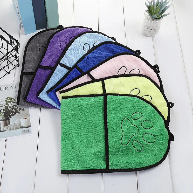 Pet Cleaning Washcloth Pet Accessories Quick Dry Dog Towel Bath Robe Soft Fiber Absorbent Cat Bath Towel Convenient, Home comfort