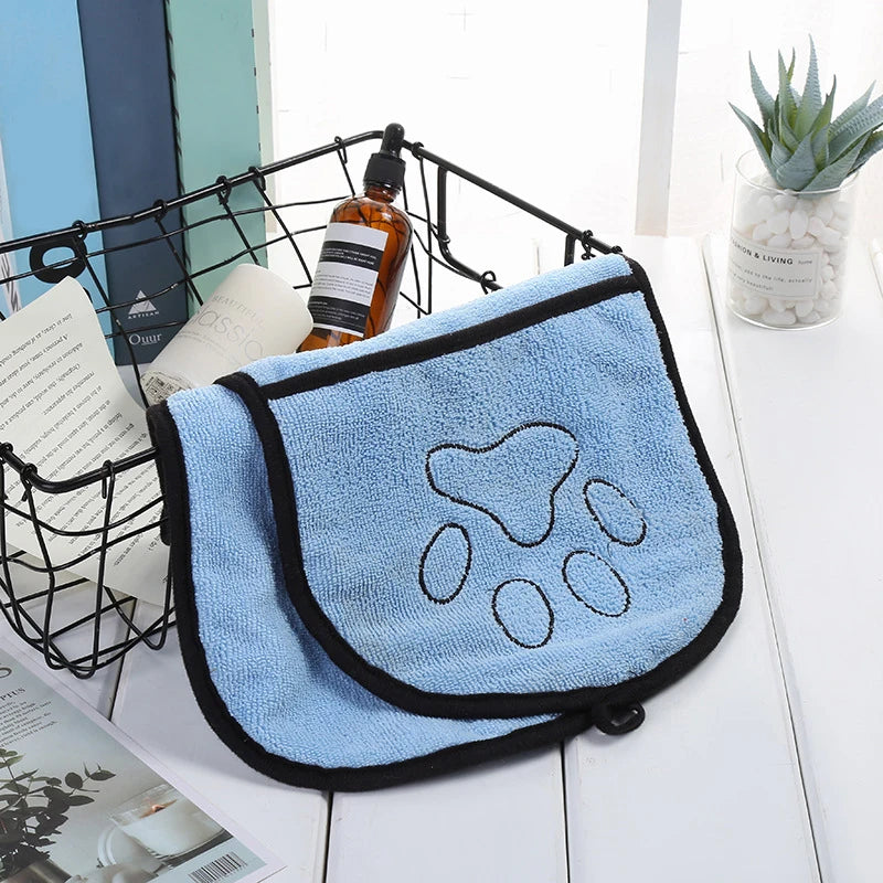 Pet Cleaning Washcloth Pet Accessories Quick Dry Dog Towel Bath Robe Soft Fiber Absorbent Cat Bath Towel Convenient, Home comfort