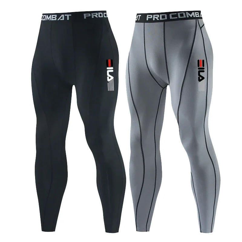 Men's fitness sports leggings, running sports pants, jogging fitness elastic leggings