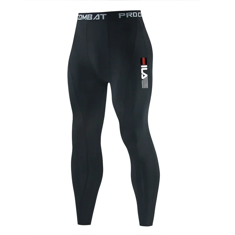 Men's fitness sports leggings, running sports pants, jogging fitness elastic leggings