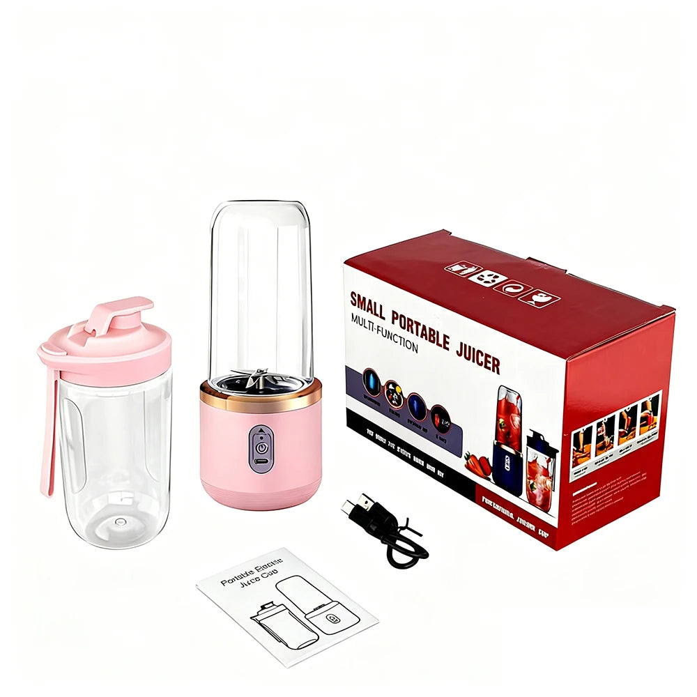 Portable Blender, Personal Size Blender for Shakes and Smoothies, USB Rechargeable Mini Juicer Cup with 2 Tritan Cups