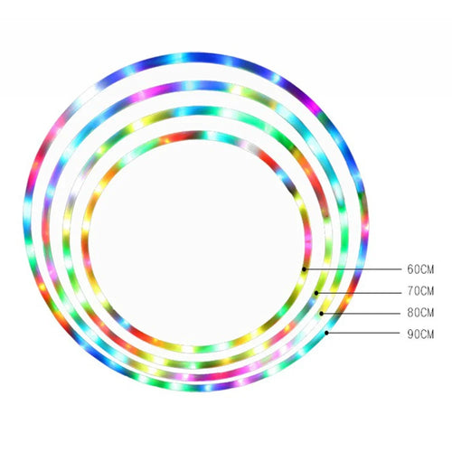CrossFit Folding Exercise Circle Fitness Equipment LED Colour Fitness Circle Performing Arts Abdominal Weight Loss Light Fitness
