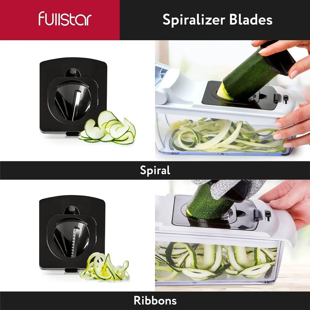 Vegetable Chopper - Food Chopper - Spiral Cutter - Vegetable Chopper with Container - Kitchen Gadgets Home Essential Accessories